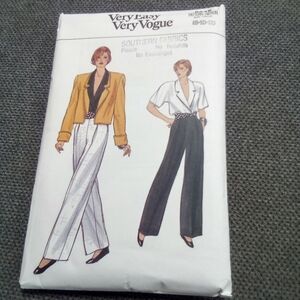 Vogue Sewing Pattern 9635 Women's Jacket Pants Blouse Size 8-12